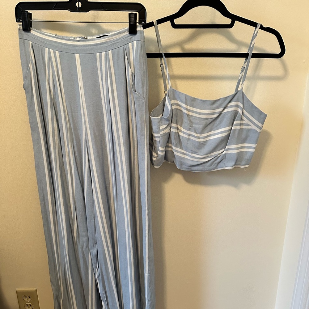 Lulu's Blue and White Striped Set